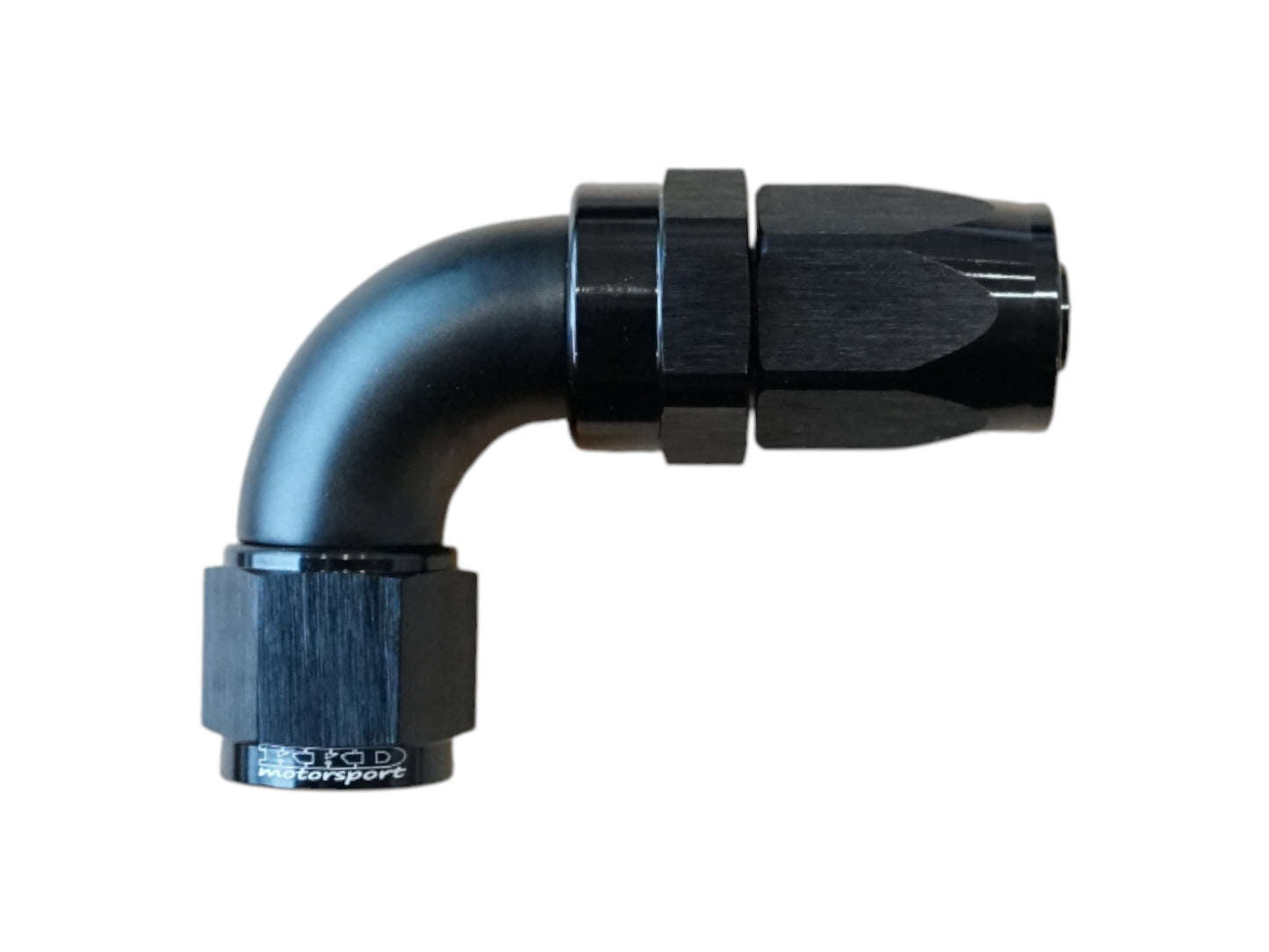 AN4 liitin 90° (kumiletkulle) Full Flow