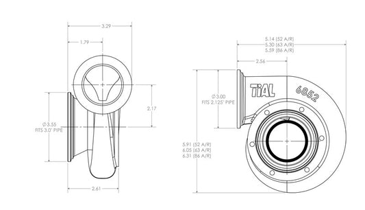 TiAL Sport - Turbine Housings SS GT/GTX3584R V-Band (1.03 A/R)
