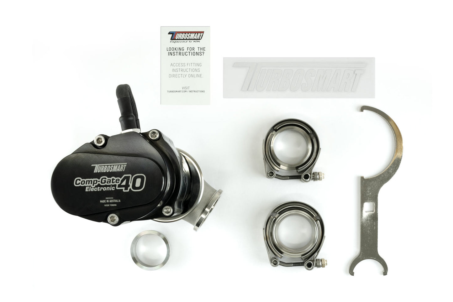 Turbosmart - GenV Electronic CompGate40 Electronic External Wastegate (Black)