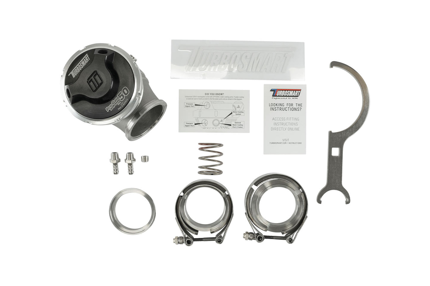 Turbosmart - GenV ProGate WG50CG ‘Compressed Gas’ 5psi External Wastegate (Black)