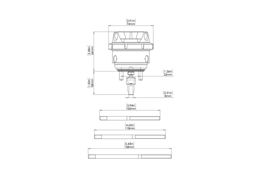 Turbosmart - GenV IWG (Twin Port) Wastegate Actuator Suit BorgWarner EFR 14psi