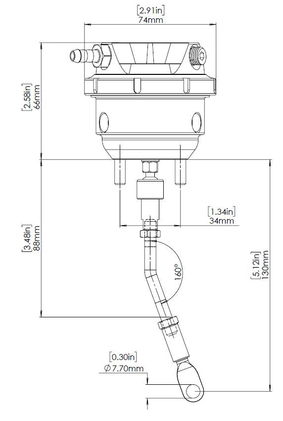 Turbosmart - GenV IWG (Twin Port) Wastegate Actuator Suit Garrett G25 14 Psi