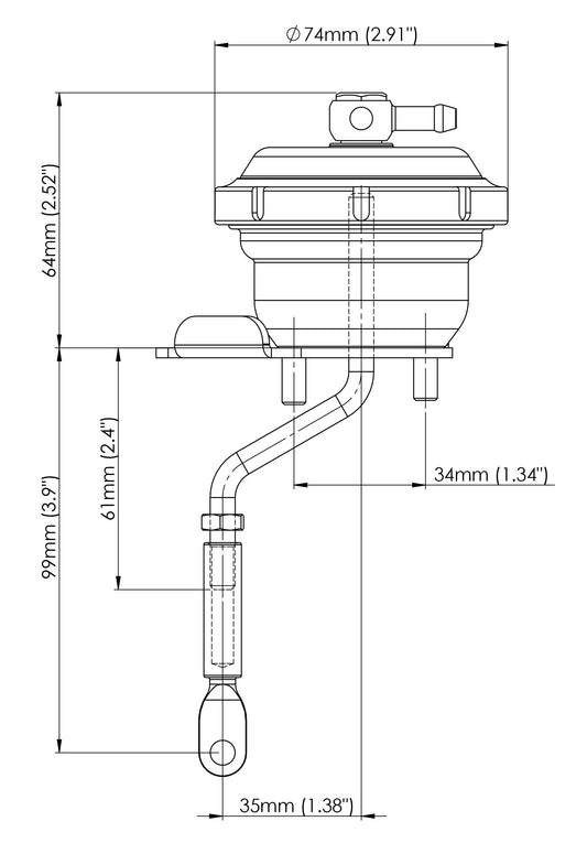 Turbosmart - IWG75 Wastegate Actuator Suit Garrett GTX28R SR20 7PSI