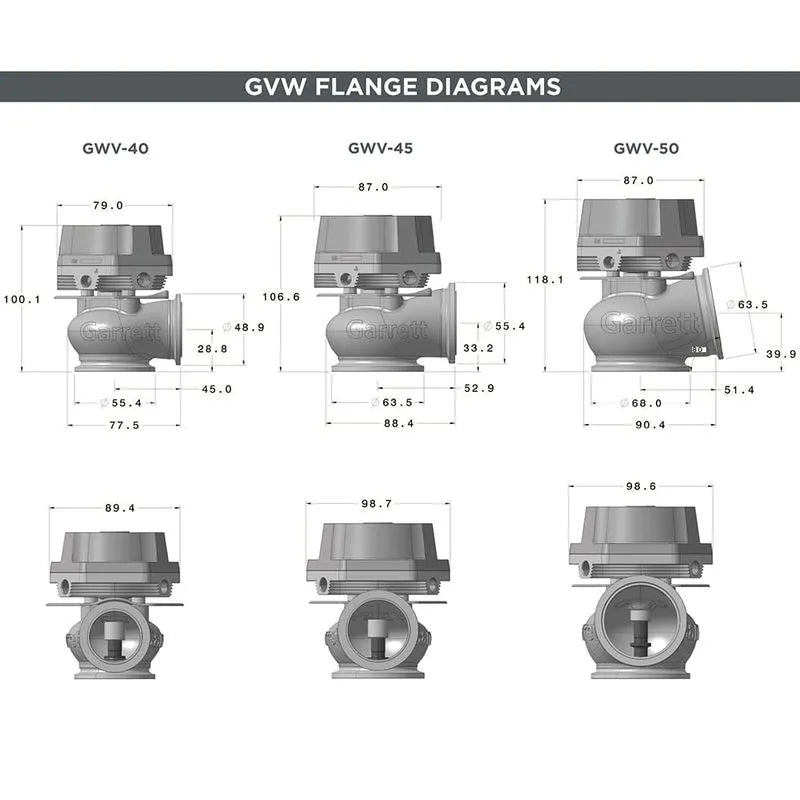 Garrett Vent External Wastegate GVW40 1 bar (14.7 psi) Silver