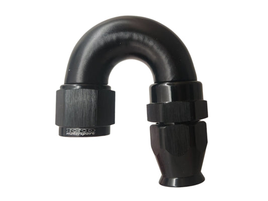 AN12 liitin 180° PTFE (teflon letkulle) Full Flow