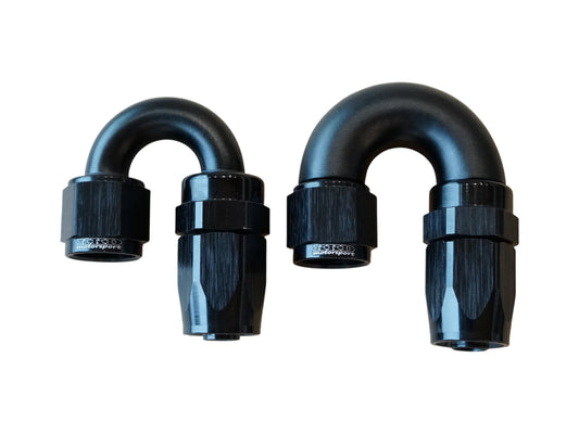 AN12 liitin 180° (kumiletkulle) Full Flow