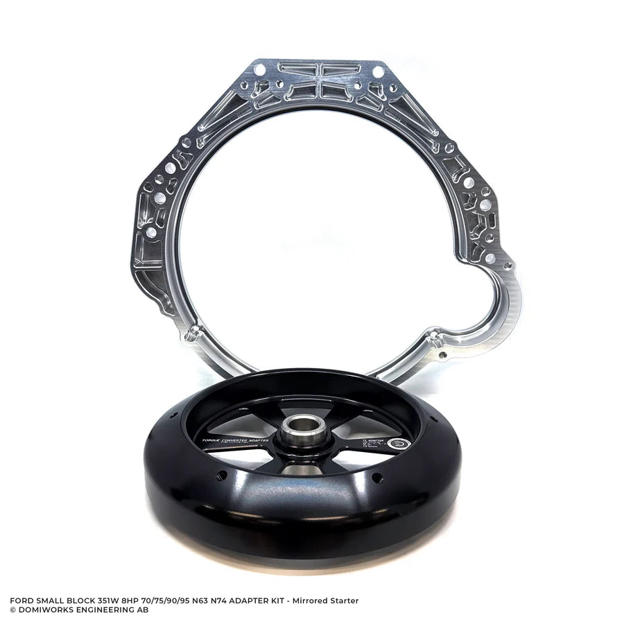 Ford Small Block 289 302 351C 351W - BMW 8HP 70/75/90/95 N63 N74 - Mirrored Starter Adapterisarja
