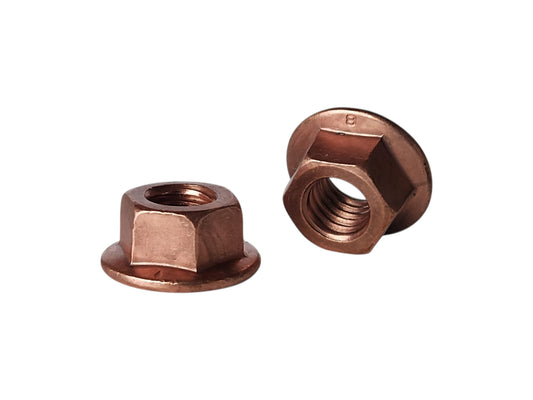 Lukkomutteri Laipalla M8 x 1.25mm (Kuparoitu)