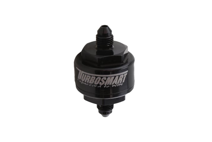 Turbosmart - Billet Turbo Oil Feed Filter 44um -4AN (Black)