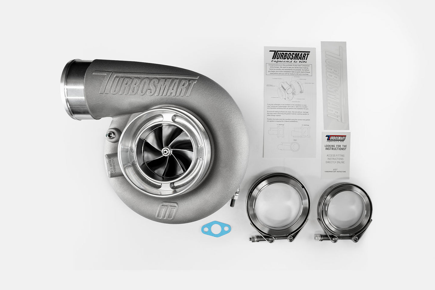 TS-1 Turboahdin 6870 V-Band 0.96 A/R Ulkoinen Hukkaportti (Reverse Rotation)